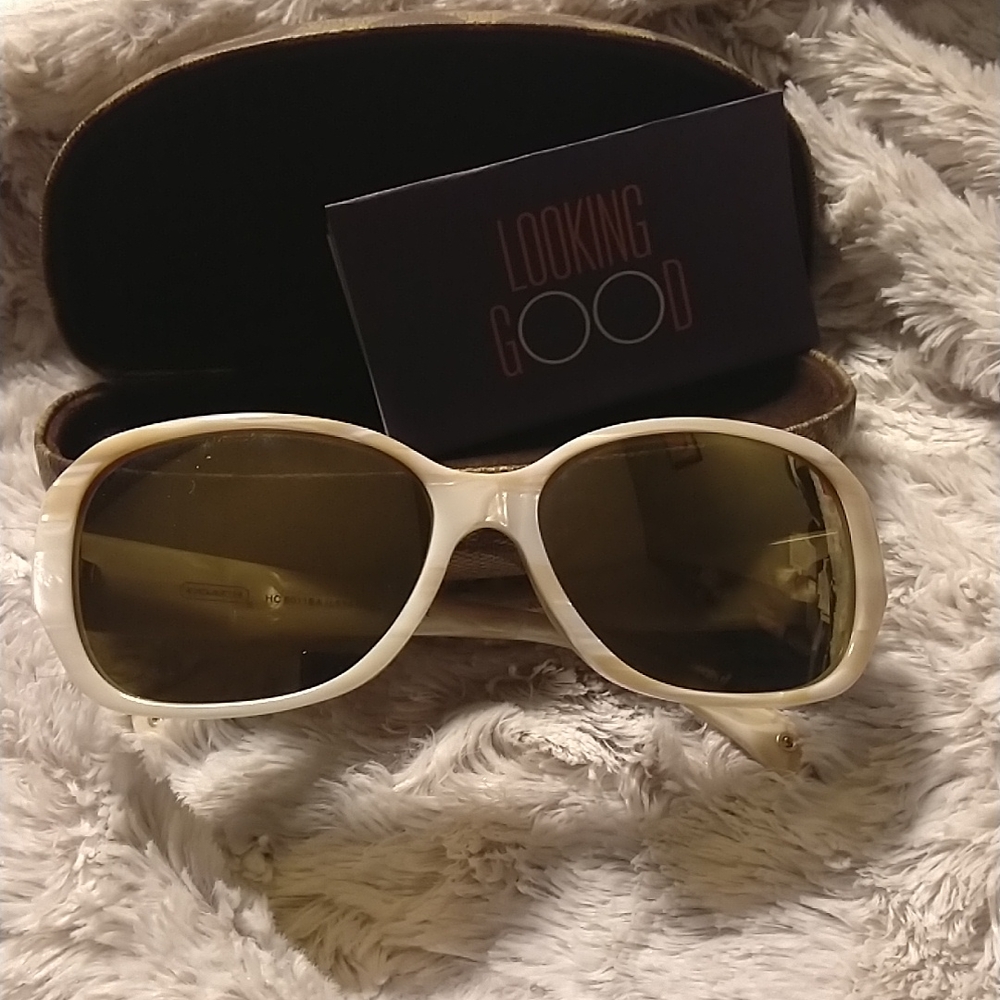 Vintage Coach Reese Sunglasses in Ivory *Please read description b4 offers* 🙏😊 - Picture 1 of 8